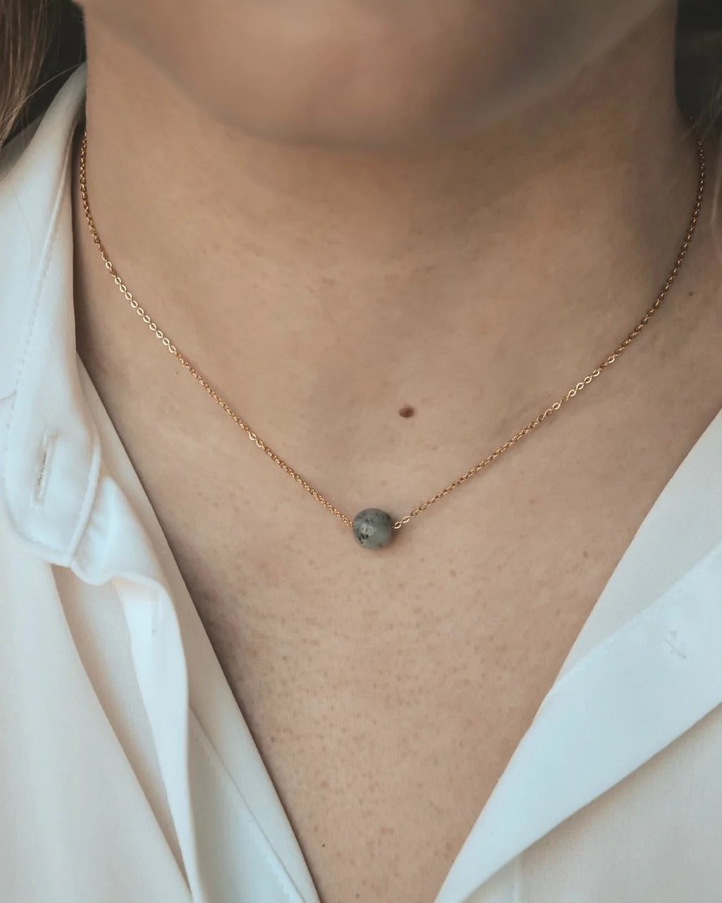 Pierre Damour - Necklace - Stainless Steel - Natural Stone - Image 4