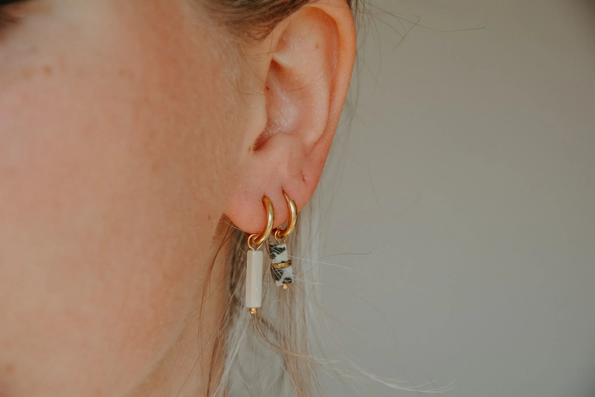 Pierres - Earrings - Natural stone - Stainless Steel - Image 2
