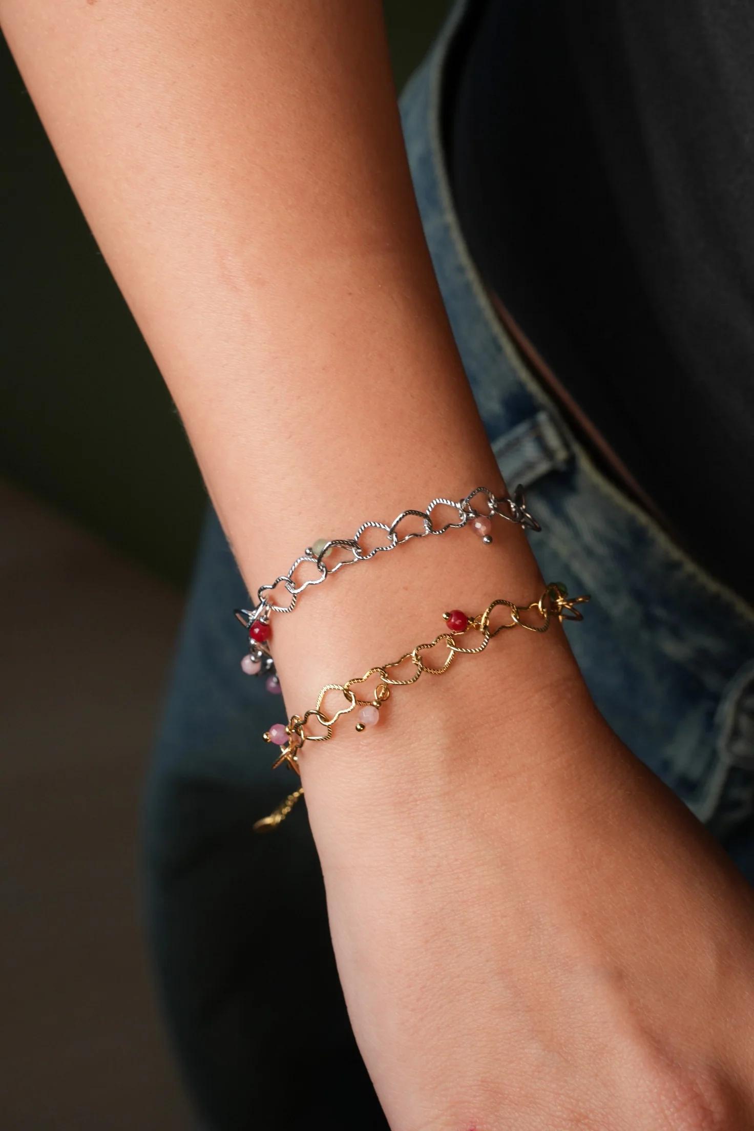 Pomme - Bracelet - Natural Stone - Stainless Steel - Image 4