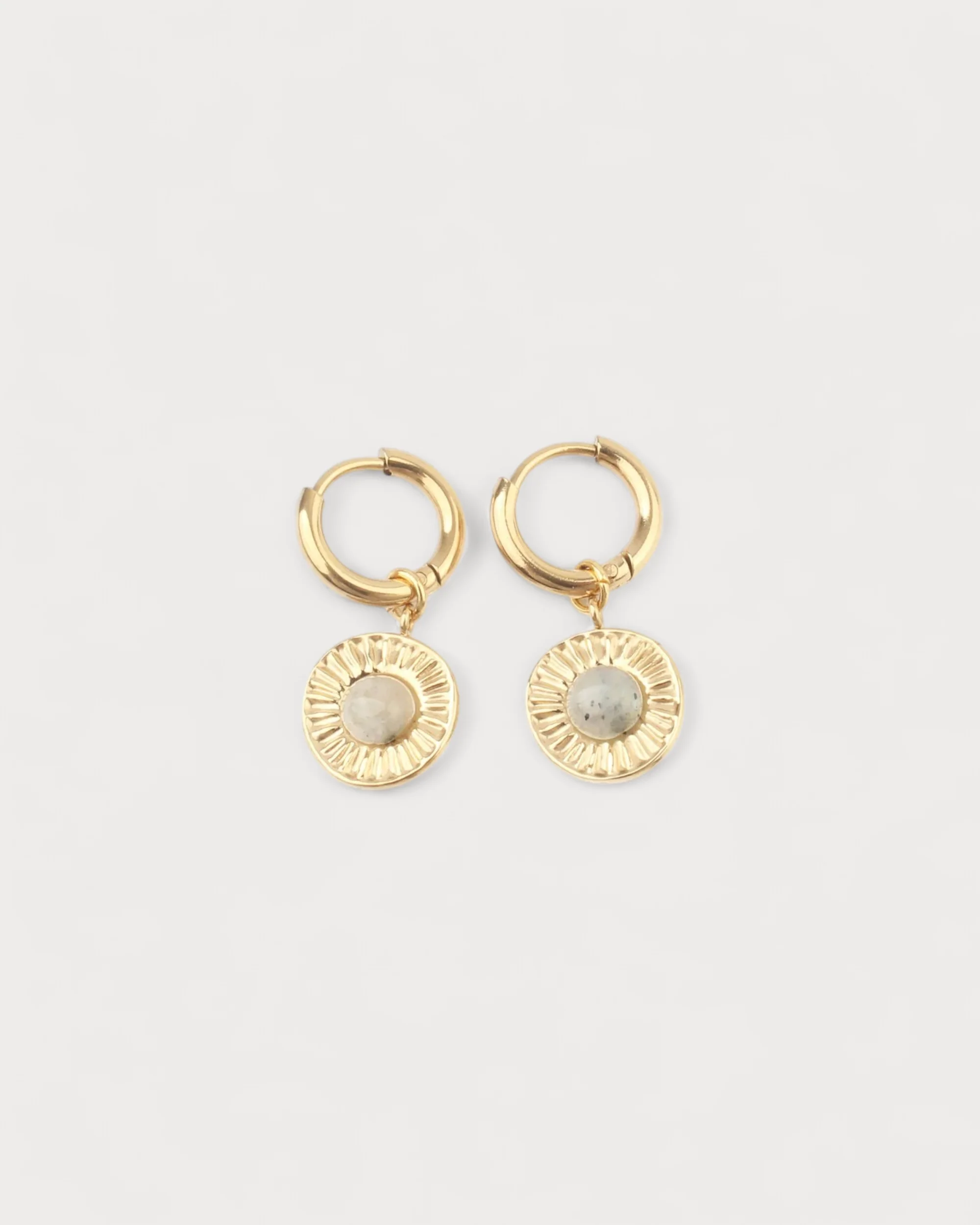 Round - Earrings - Natural stone - Stainless Steel - Image 7