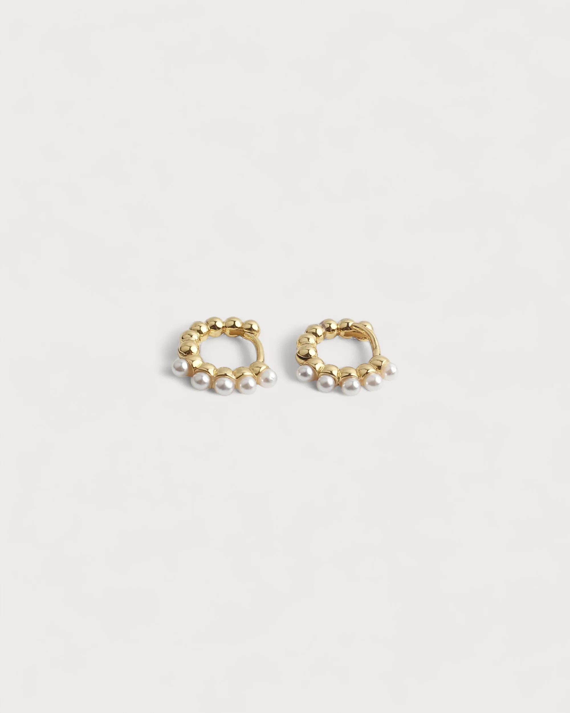 Round Pearl - Earrings - Plated