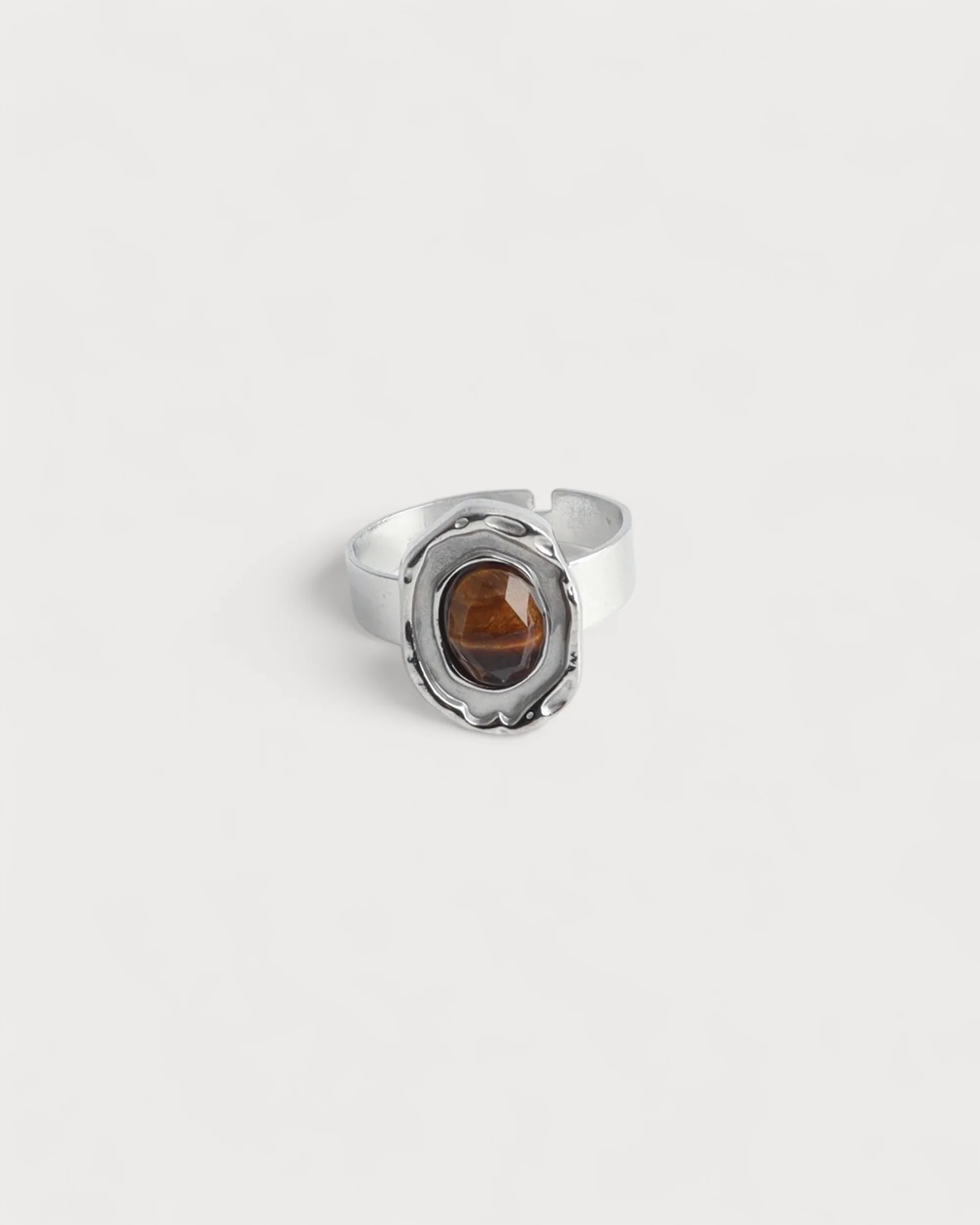 Salomé - Ring - Natural Stone - Stainless Steel - Adjustable - Image 8