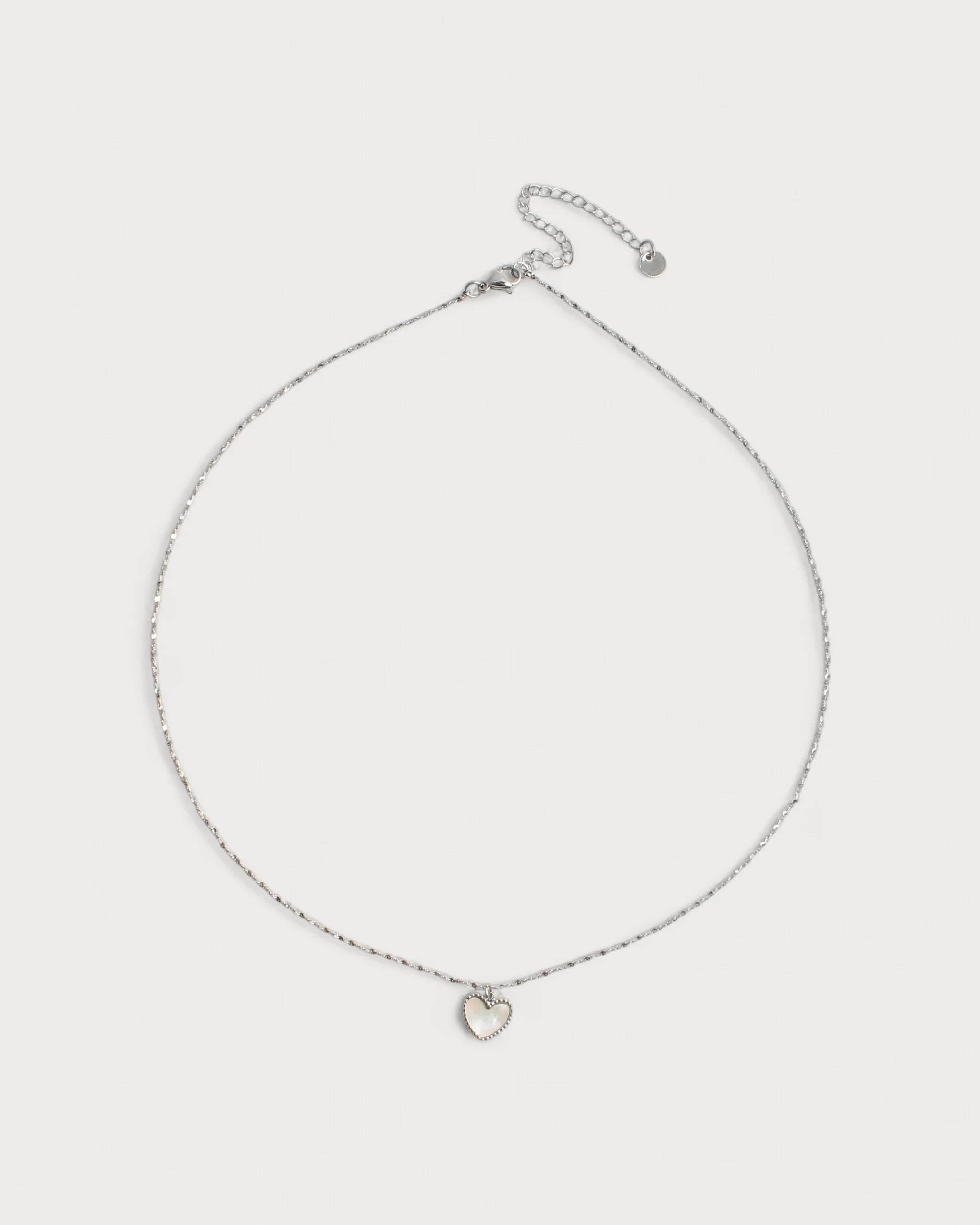 Small Shell Heart - Necklace - Stainless Steel - Image 3