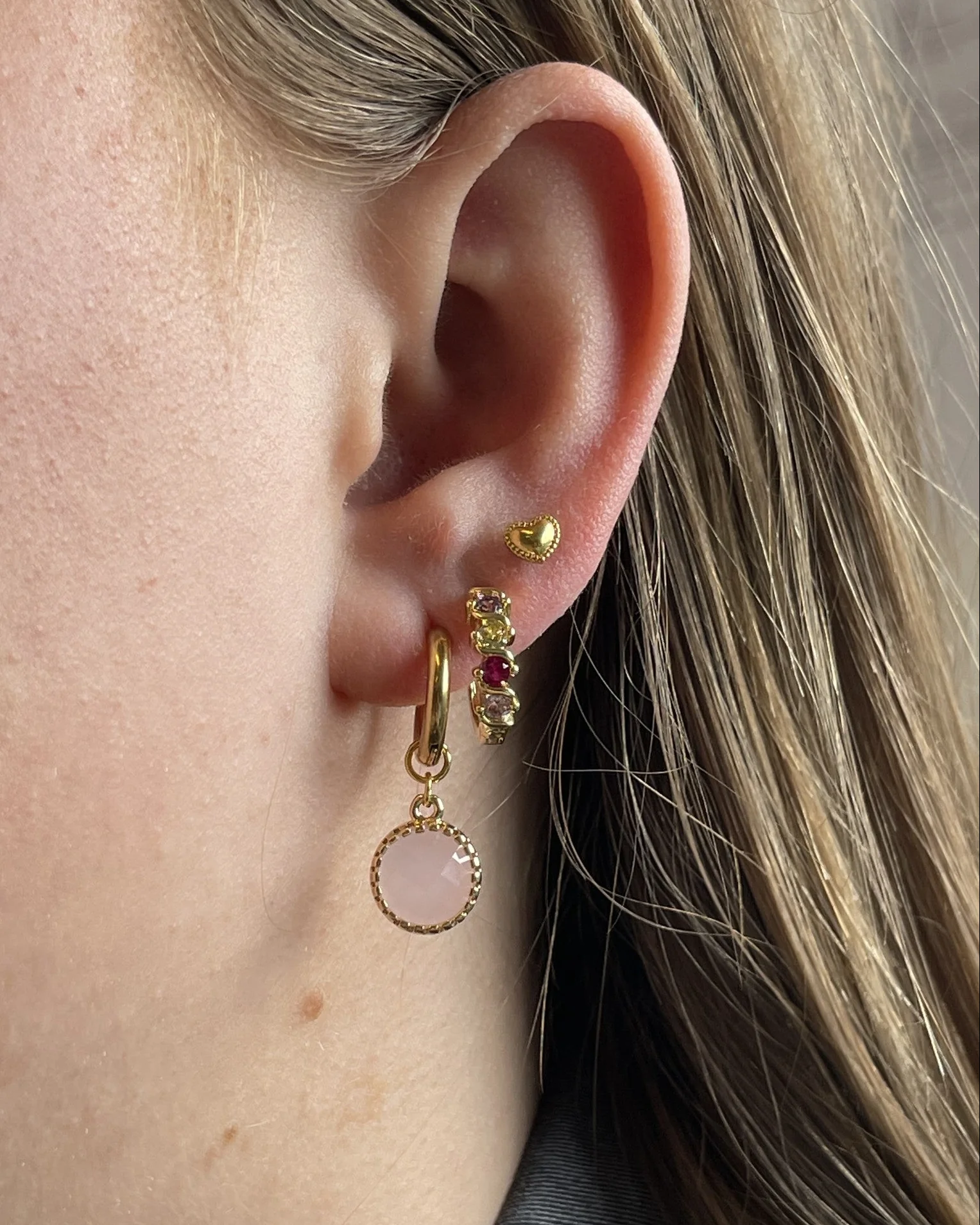 Zonne Zirkonia Hoop - Earrings - Stainless Steel - Image 2