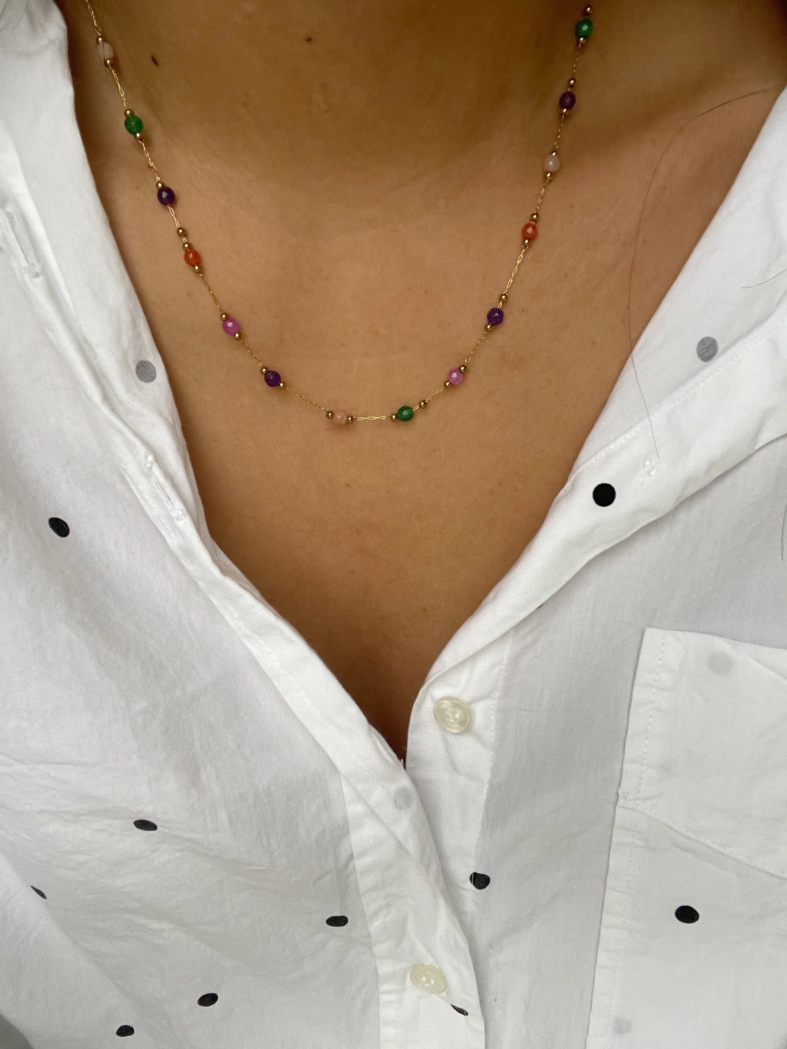 Sophia - Necklace - Natural Stone - Stainless Steel - Image 20