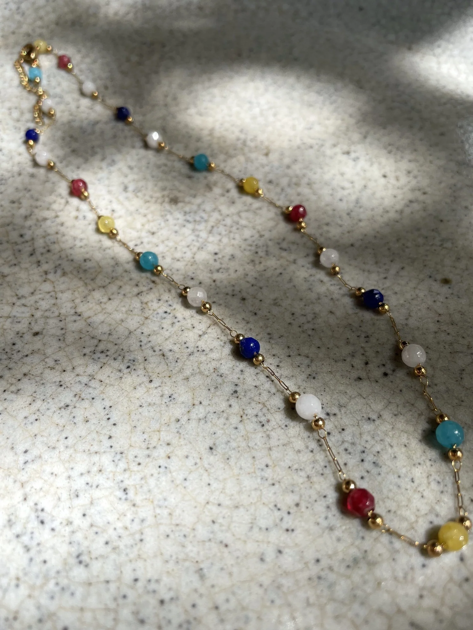 Sophia - Necklace - Natural Stone - Stainless Steel - Image 3