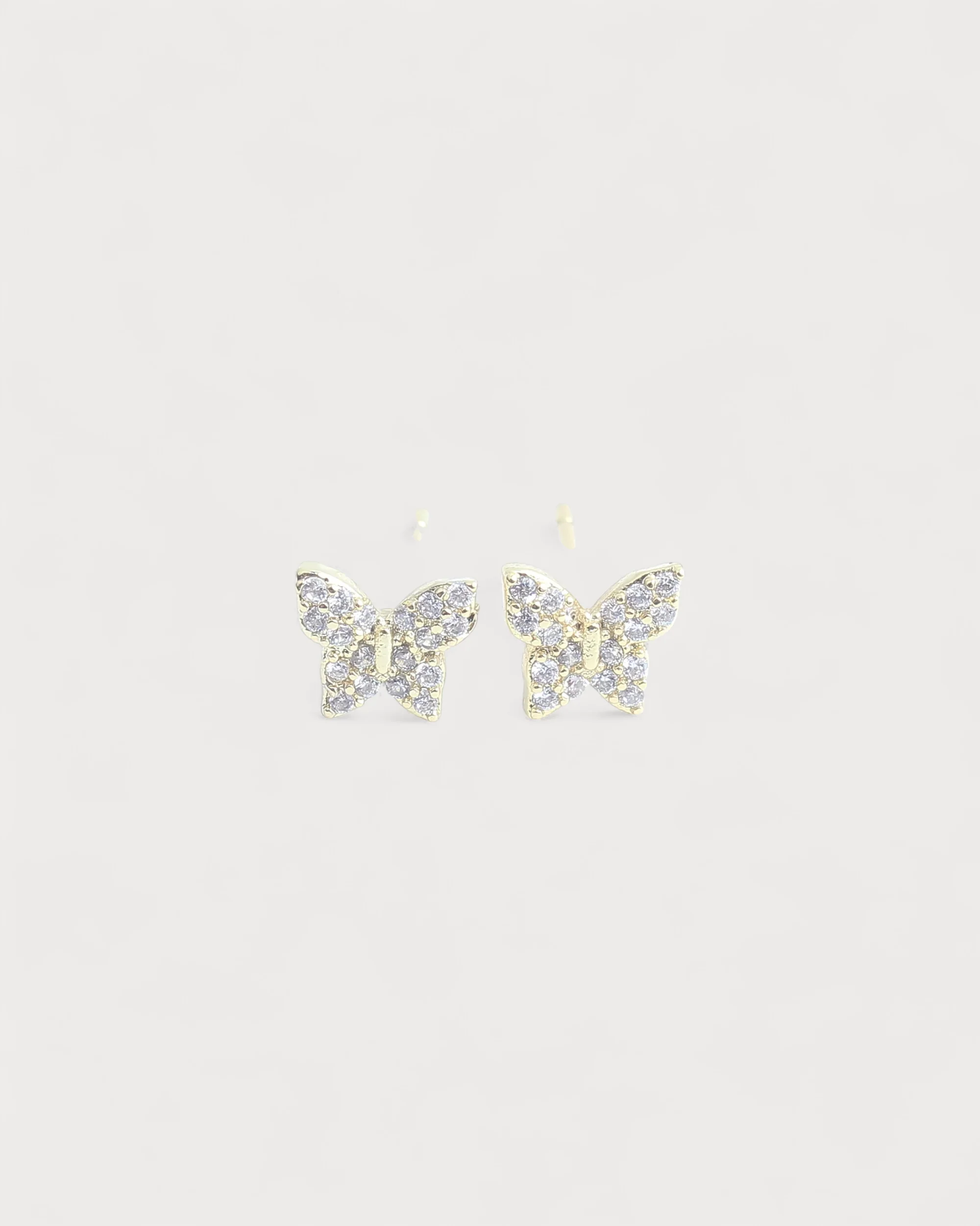 Sparkle Butterfly - Stud - Earrings - Stainless Steel - Image 5