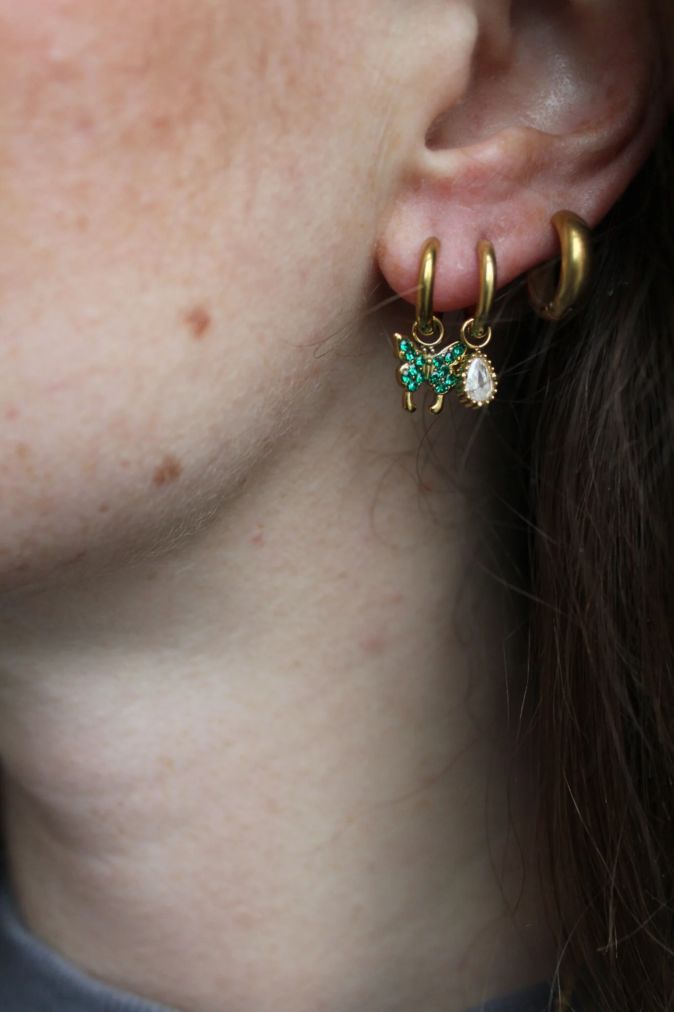 Sparkly Butterfly - Earrings - Stainless Steel - Image 10