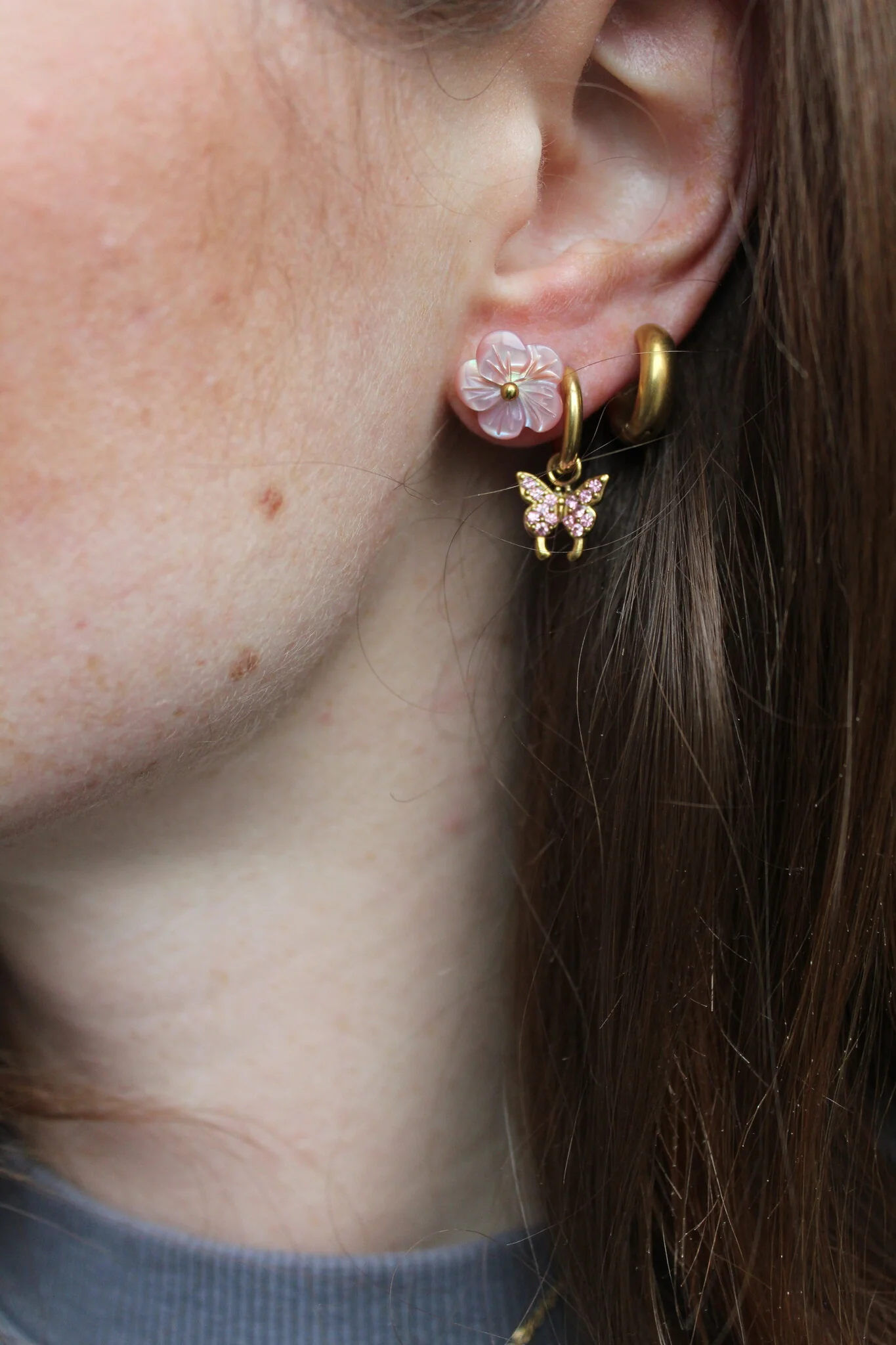 Sparkly Butterfly - Earrings - Stainless Steel - Image 12