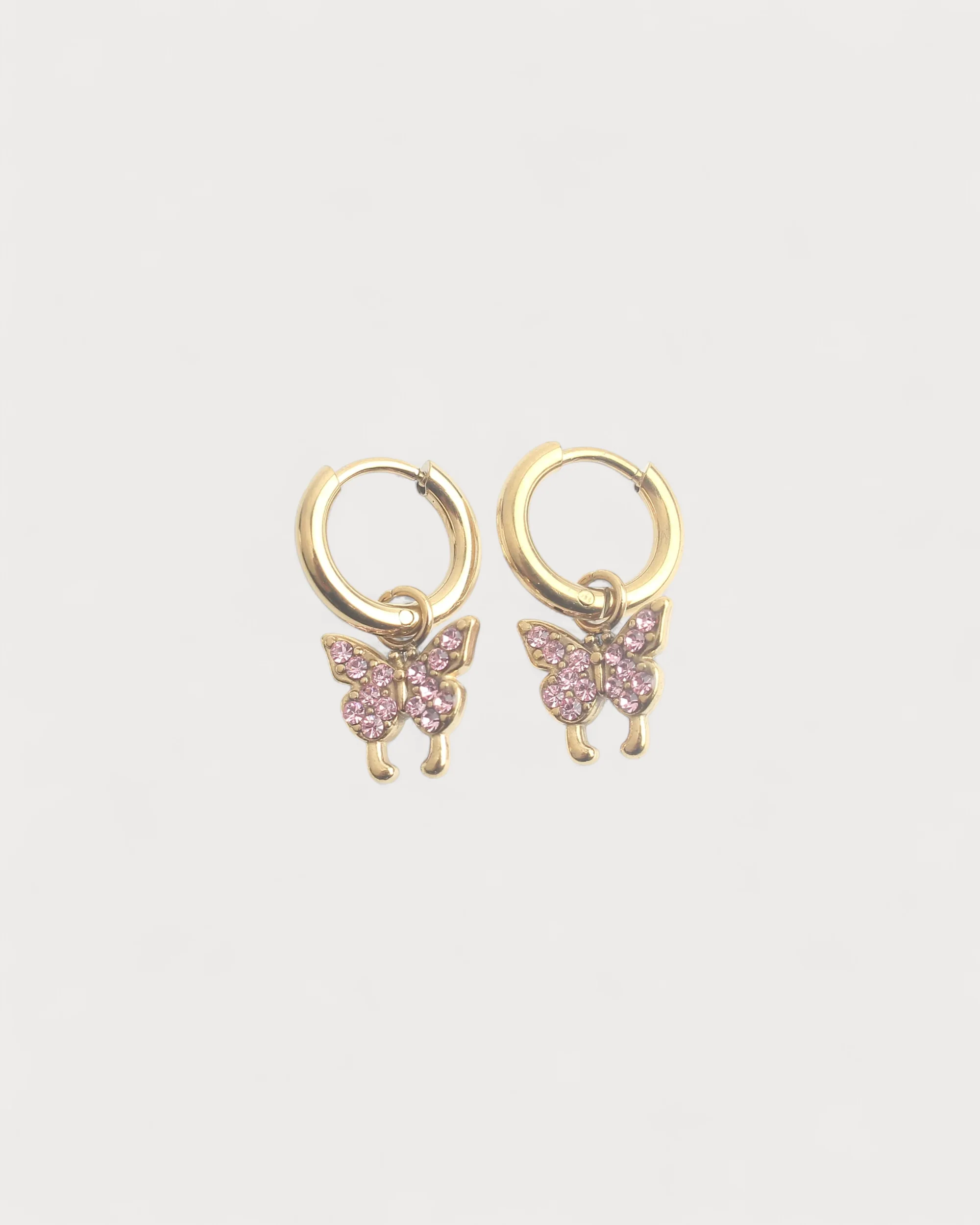Sparkly Butterfly - Earrings - Stainless Steel - Image 5