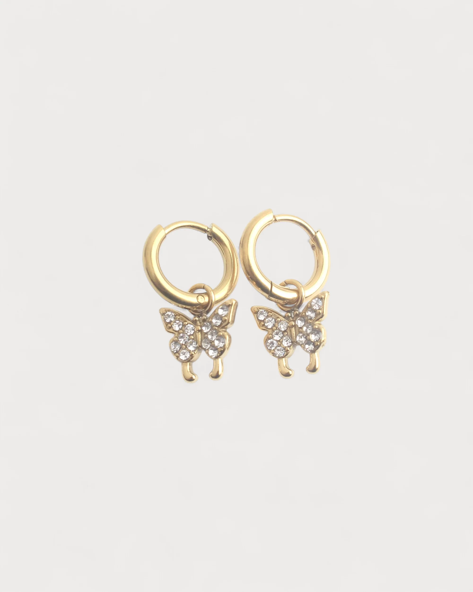 Sparkly Butterfly - Earrings - Stainless Steel - Image 7
