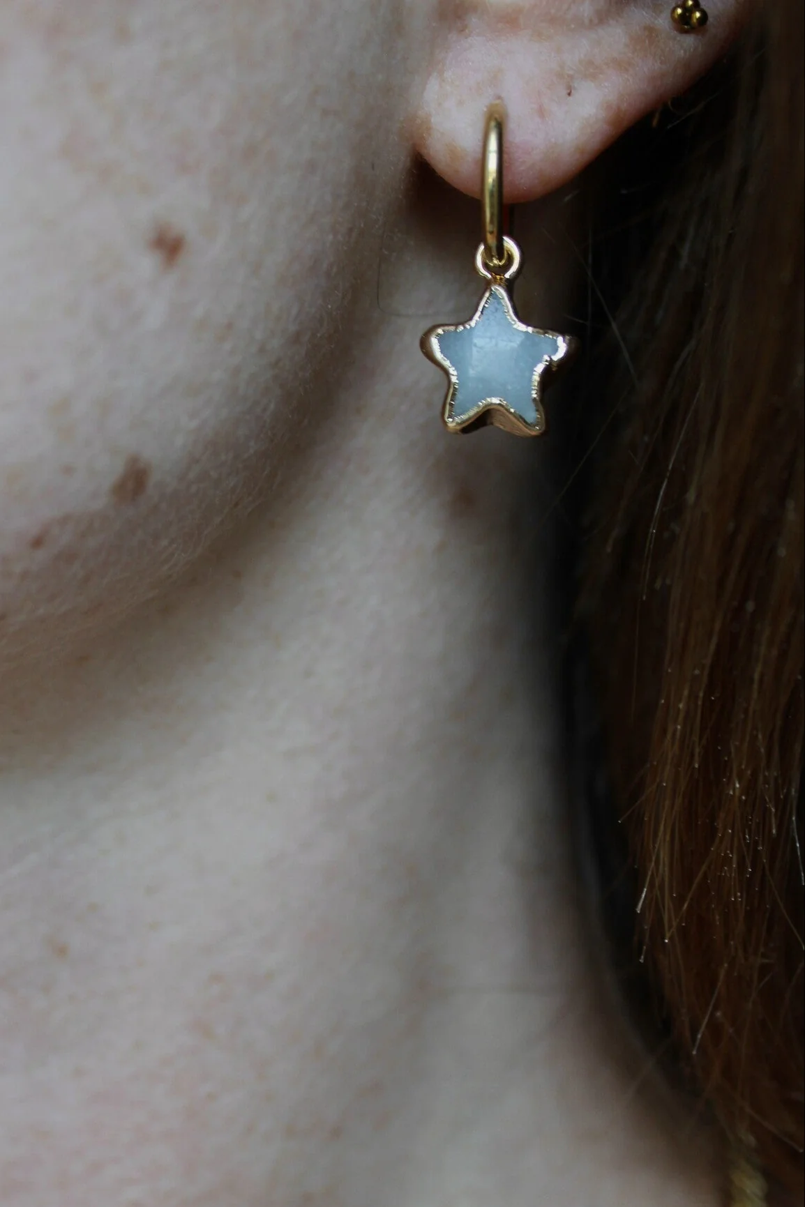 Starry - Earrings - Natural Stone - Stainless Steel - Image 4