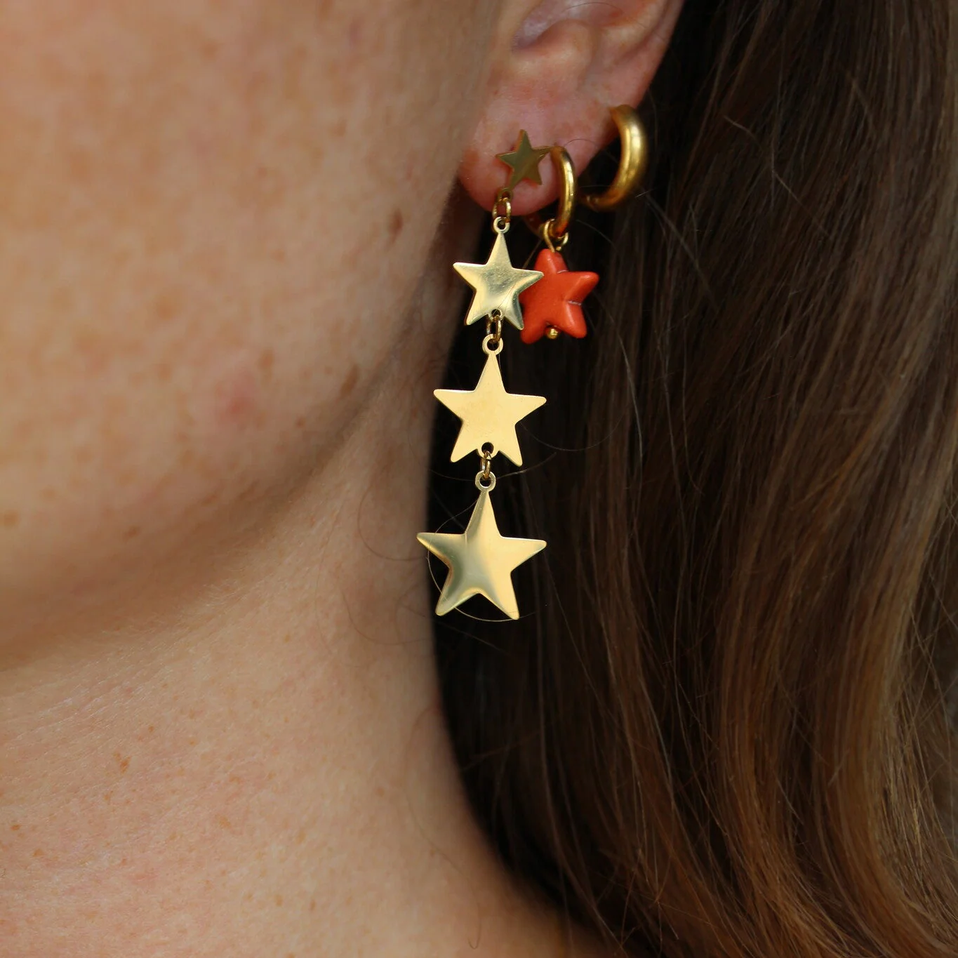 Stars, Stars, Stars - Earrings - Stainless Steel - Image 2