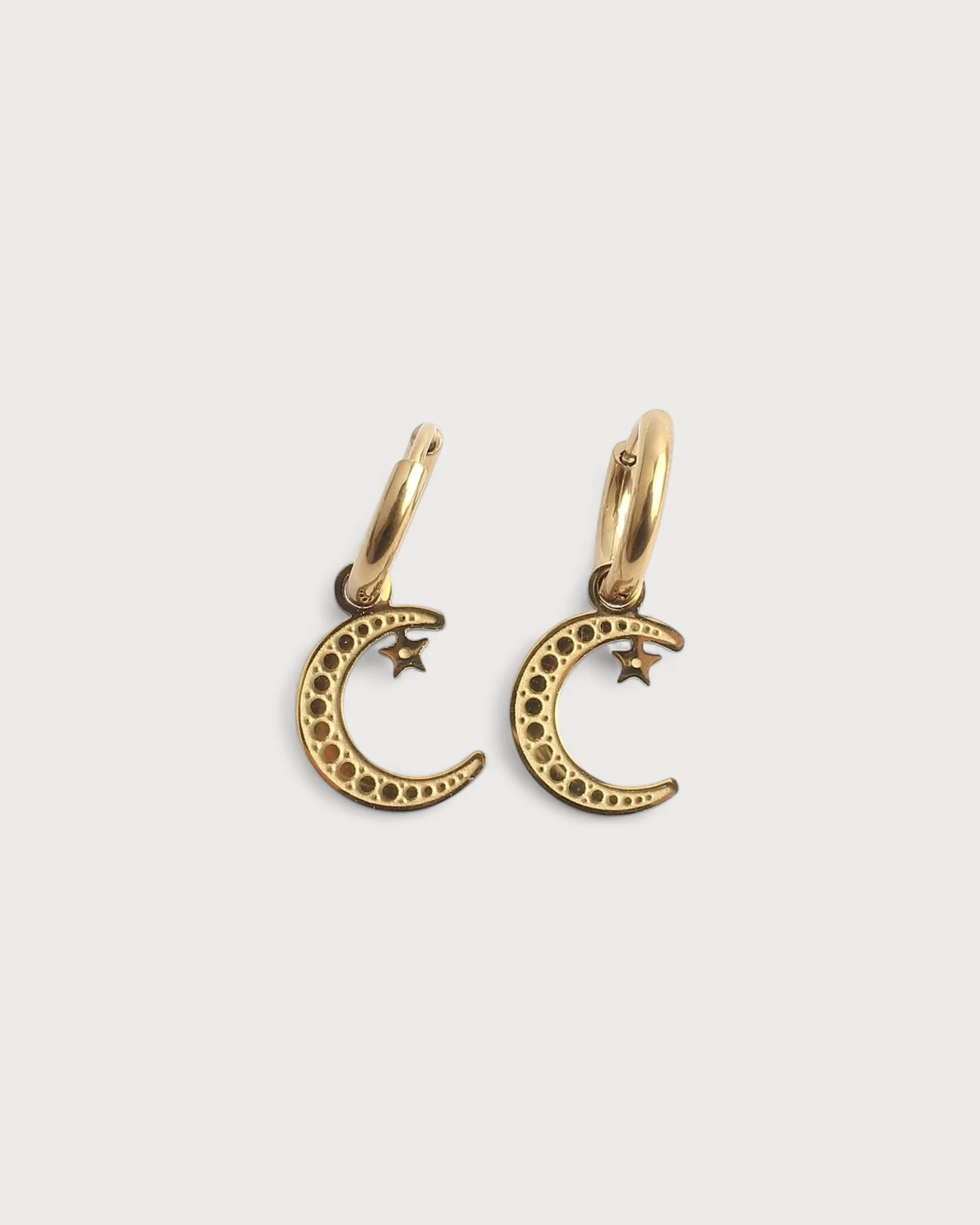 Take Me To The Moon - Earrings - Stainless Steel