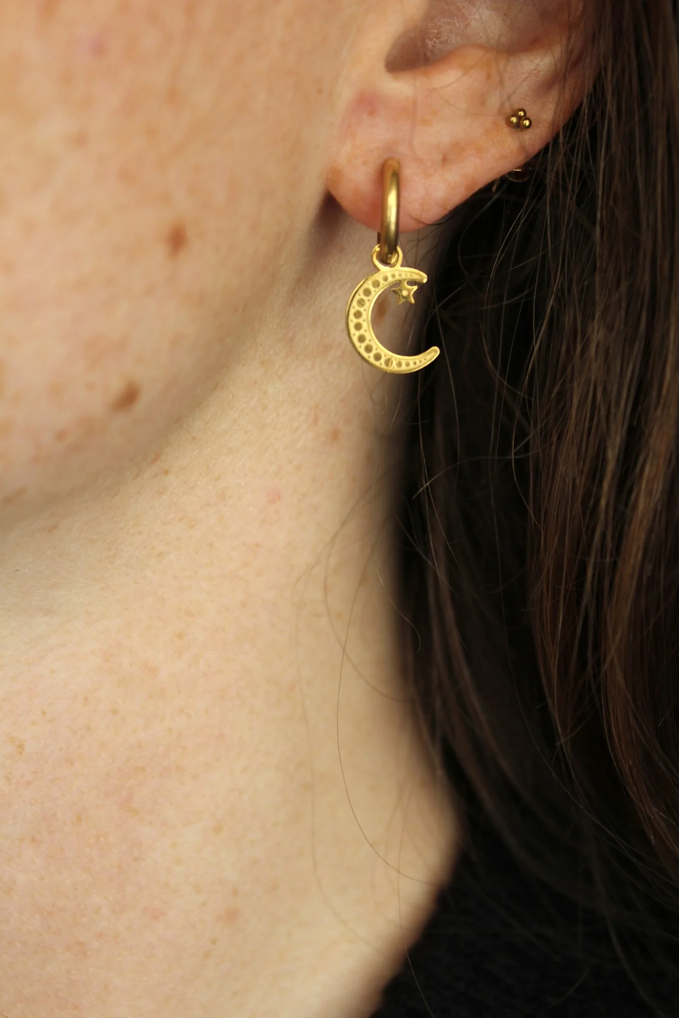 Take Me To The Moon - Earrings - Stainless Steel - Image 4