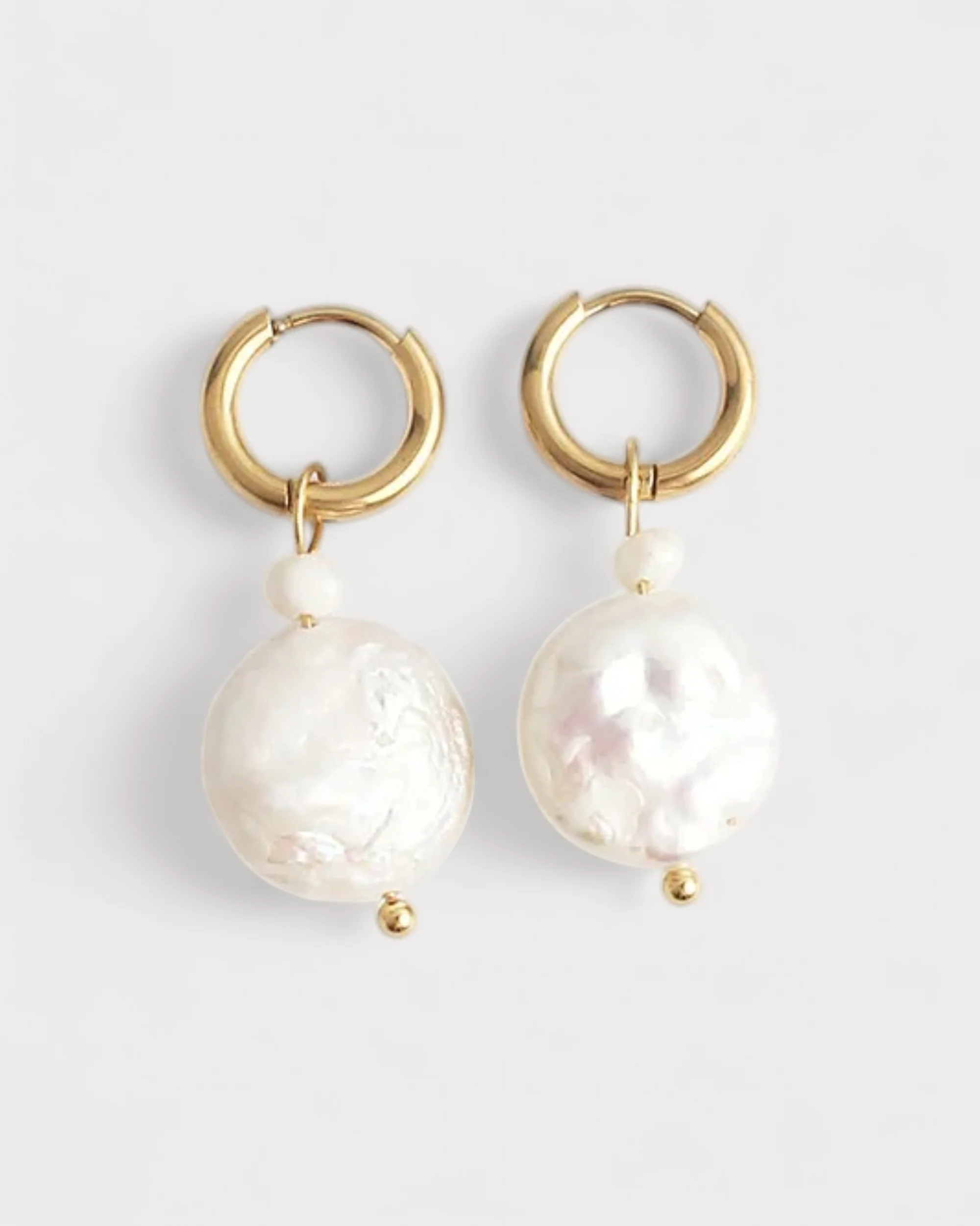 Thalia - Earrings - Pearl - Stainless Steel - Image 3