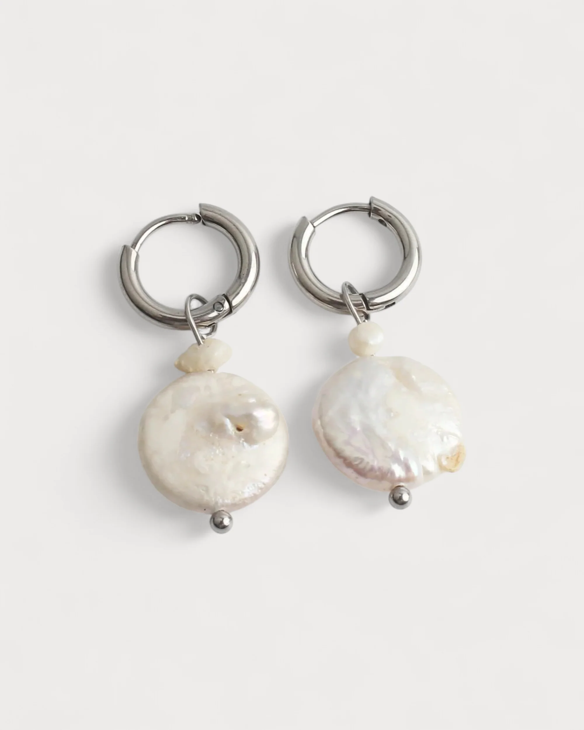 Thalia - Earrings - Pearl - Stainless Steel - Image 5