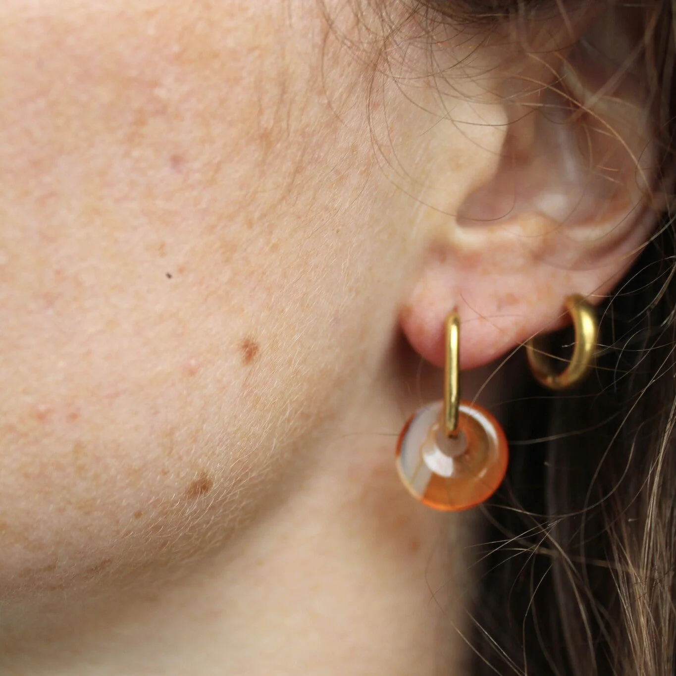 Tiny Tirza - Earrings - Natural Stone - Stainless Steel - Image 5