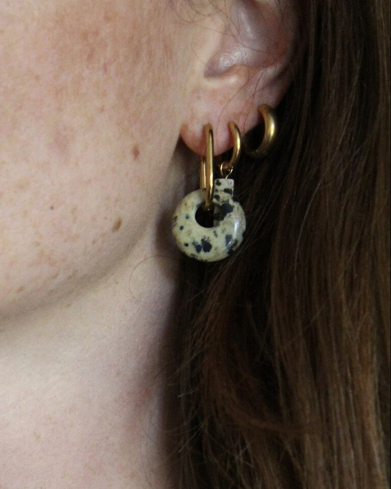 Tirza - Earrings - Natural Stone - Stainless Steel - Image 2