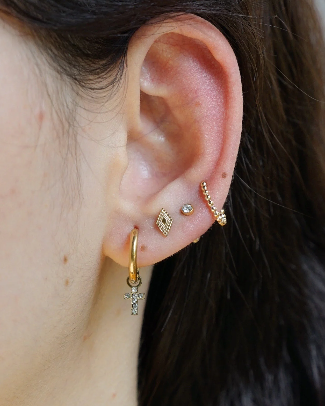 Triangle - Studs - Earrings - Stainless Steel - Image 2