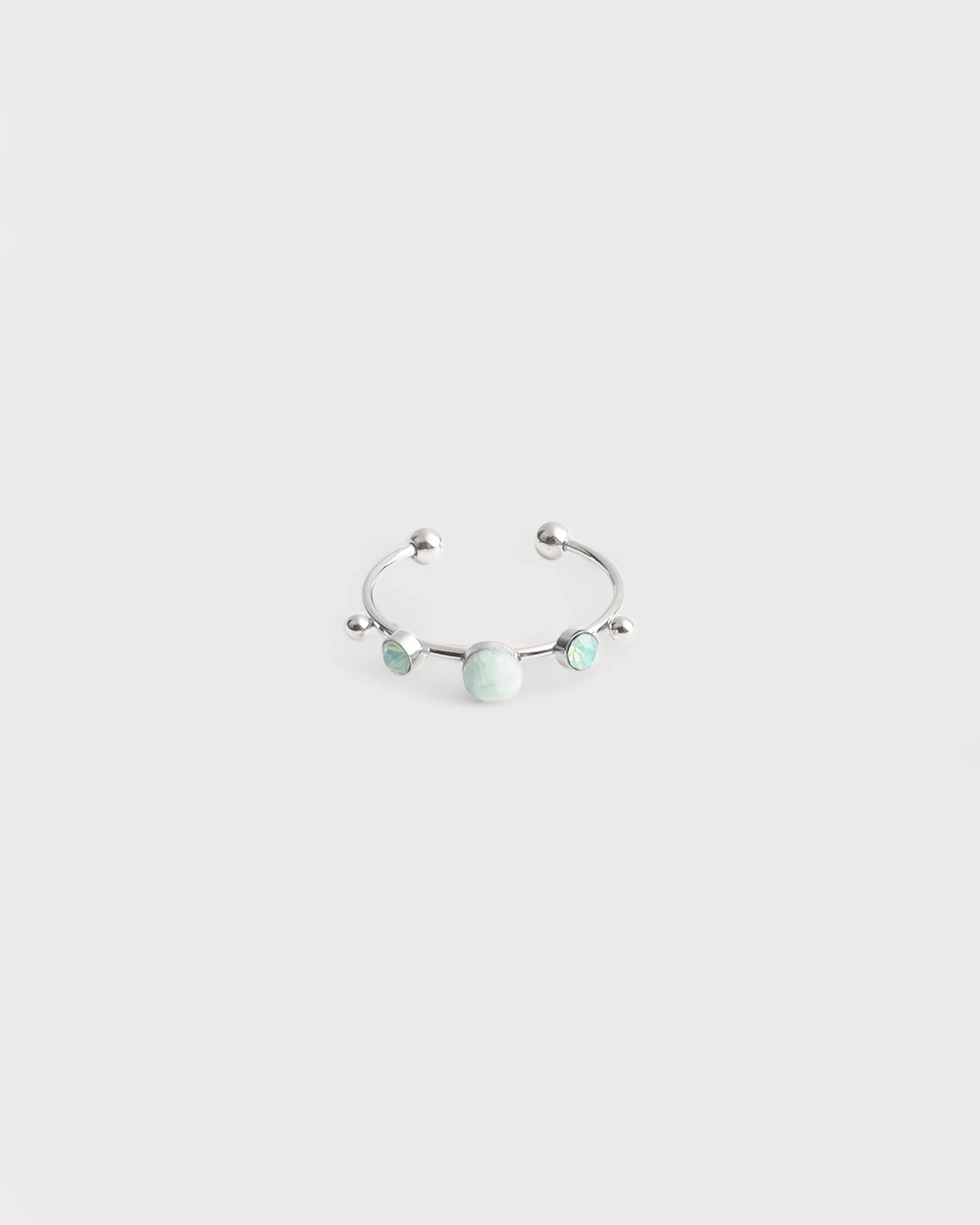 Victoria - Ring – Stainless Steel – Natural Stone – Adjustable - Image 9