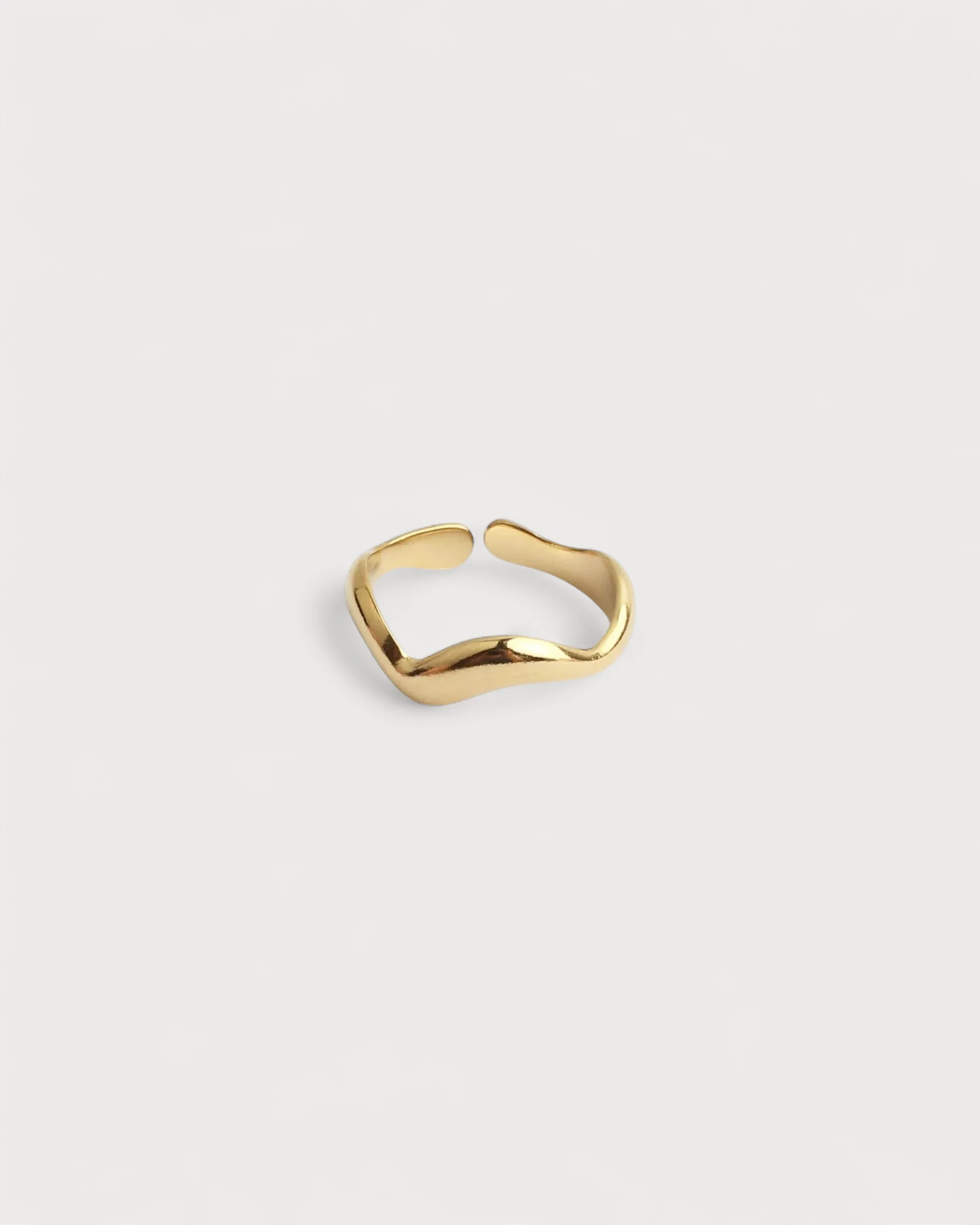 Waves - Ring - Stainless Steel - Adjustable