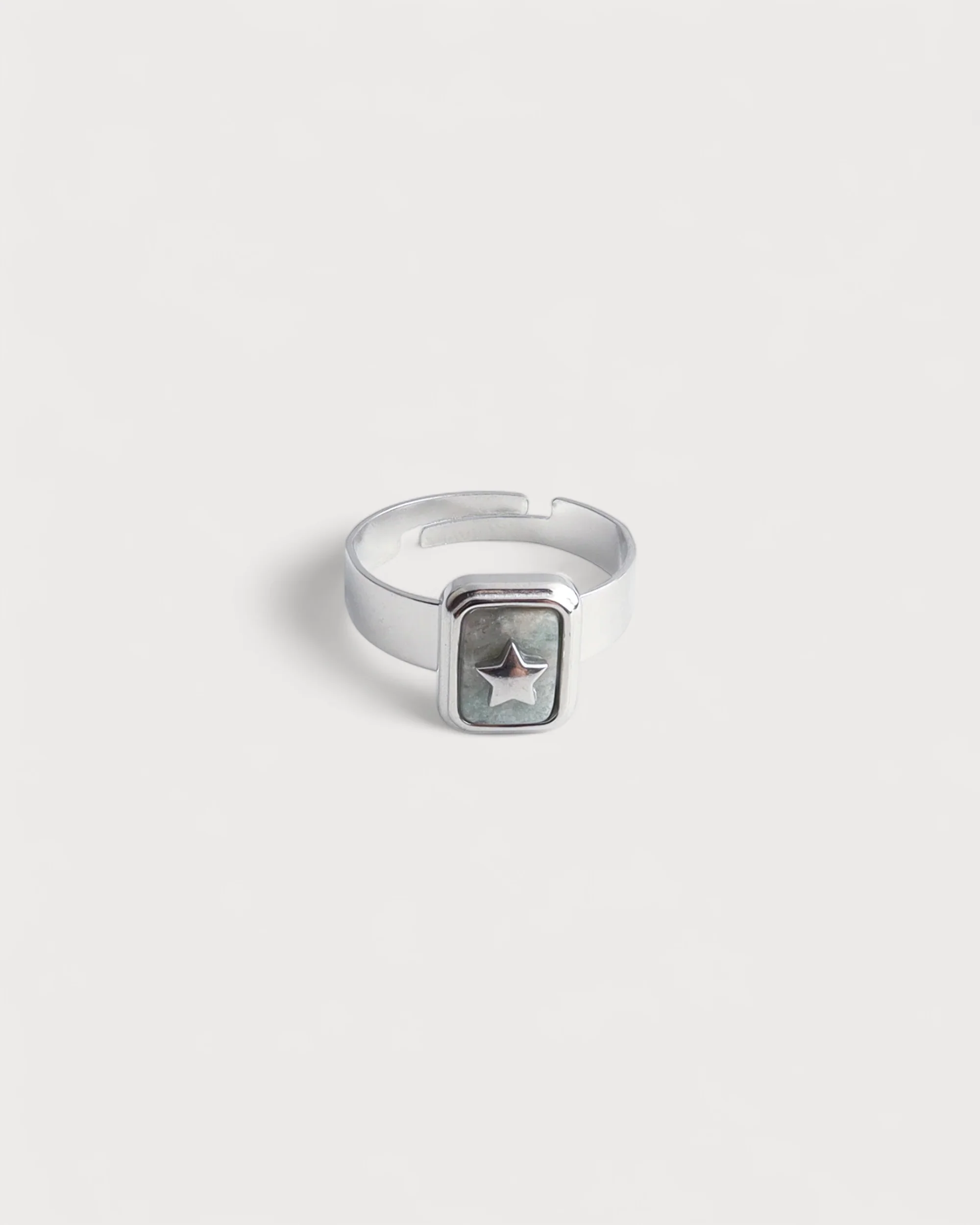 Yasmin - Ring - Natural Stone - Stainless Steel - Adjustable - Image 11