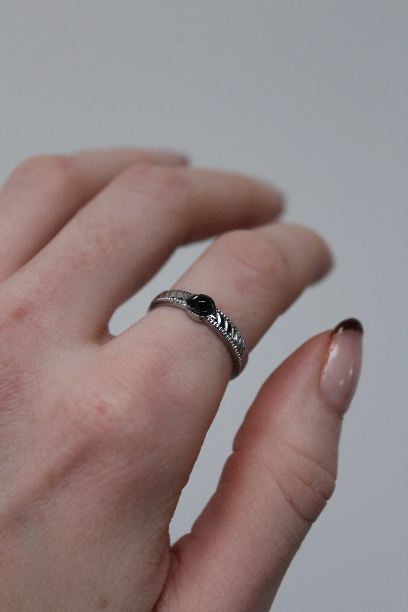 Zosia - Ring - Natural Stone - Stainless Steel - Adjustable - Image 16