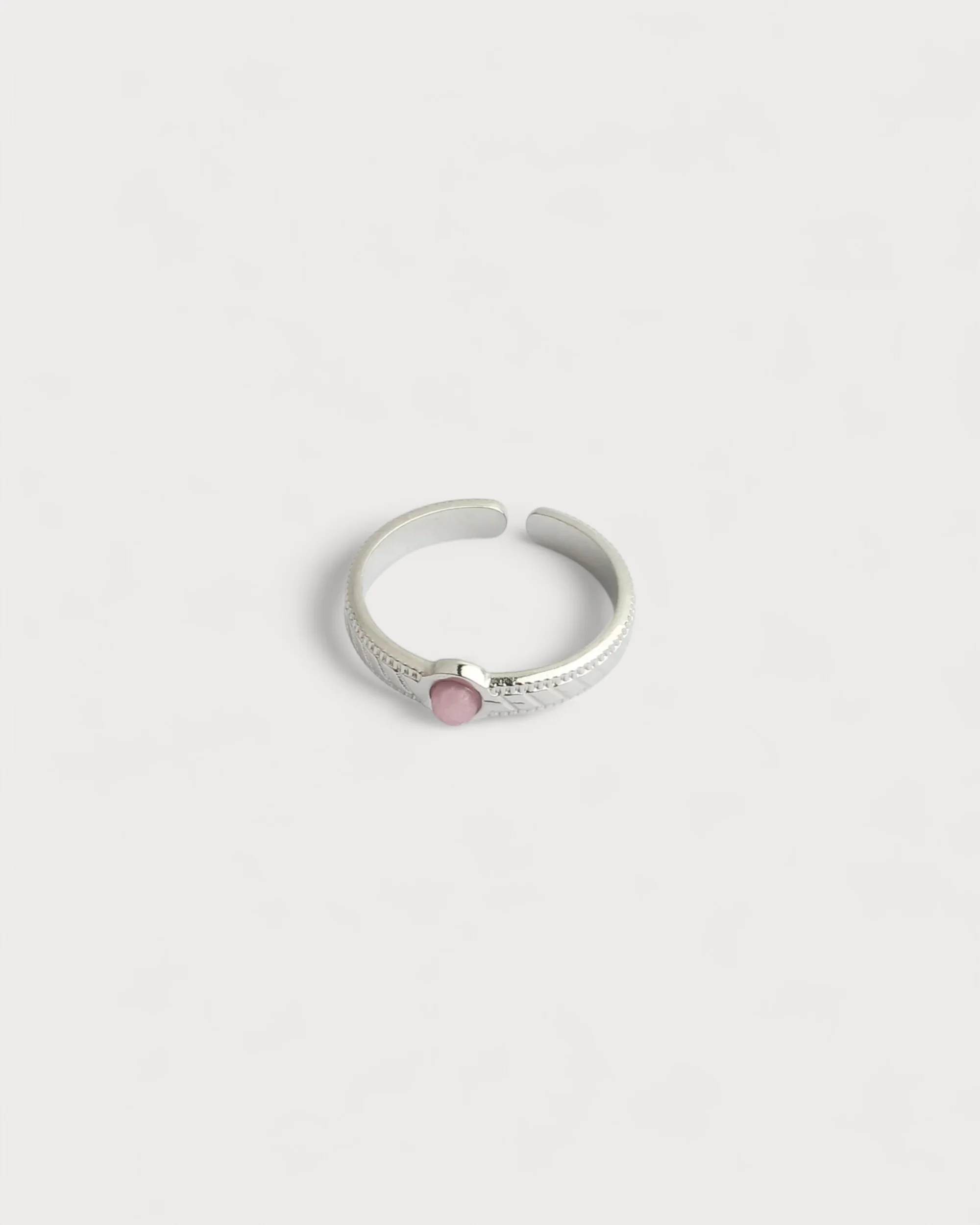 Zosia - Ring - Natural Stone - Stainless Steel - Adjustable - Image 3